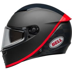 Casque moto Bell Lithium MIPS Hartluck - Noir Mat Rouge 2