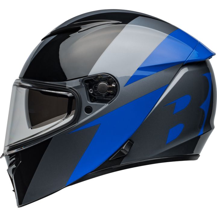 Casque moto Bell Lithium SHEAR - Gris Bleu