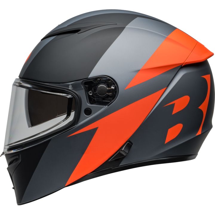 Casque moto Bell Lithium SHEAR - Gris Mat Orange