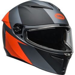 Casque moto Bell Lithium SHEAR - Gris Mat Orange 2