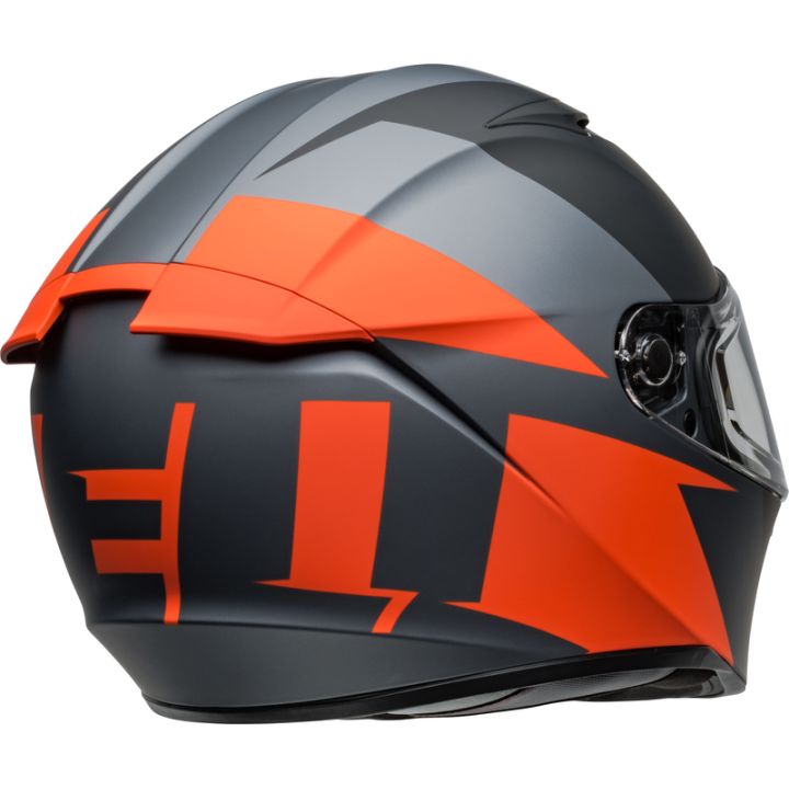 Casque moto Bell Lithium SHEAR - Gris Mat Orange