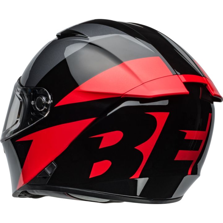 Casque moto Bell Lithium SHEAR - Gris Métallique Rouge