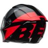 Casque moto Bell Lithium SHEAR - Gris Métallique Rouge
