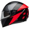 Casque moto Bell Lithium SHEAR - Gris Métallique Rouge