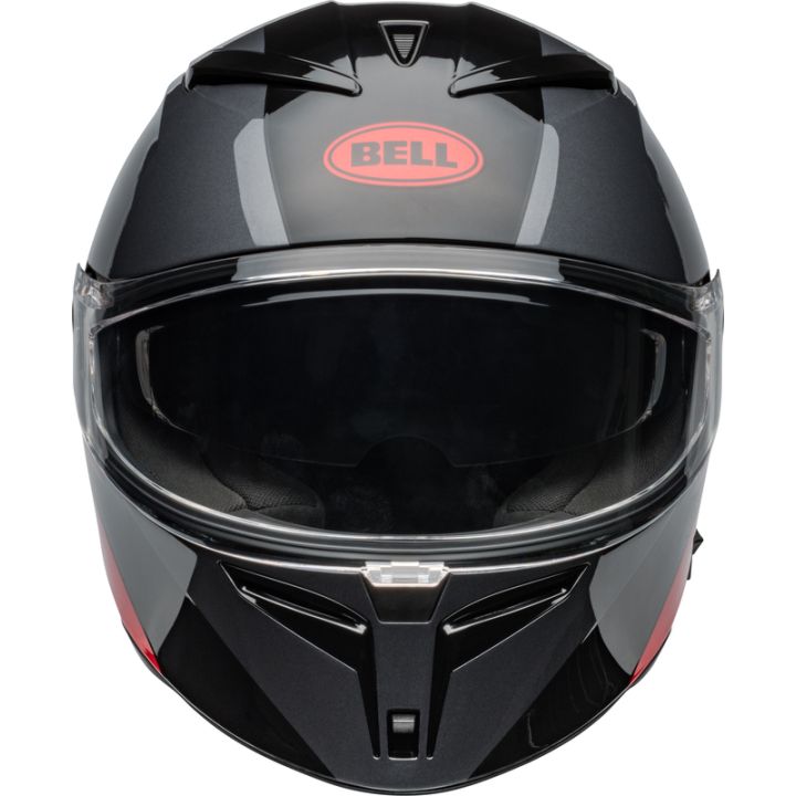 Casque moto Bell Lithium SHEAR - Gris Métallique Rouge