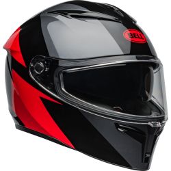 Casque moto Bell Lithium SHEAR - Gris Métallique Rouge 2