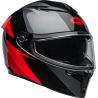 Casque moto Bell Lithium SHEAR - Gris Métallique Rouge