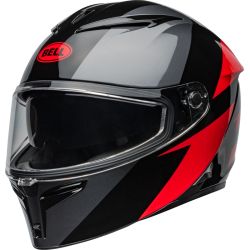 Casque moto Bell Lithium SHEAR - Gris Métallique Rouge