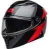 Casque moto Bell Lithium SHEAR - Gris Métallique Rouge