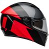 Casque moto Bell Lithium SHEAR - Gris Métallique Rouge
