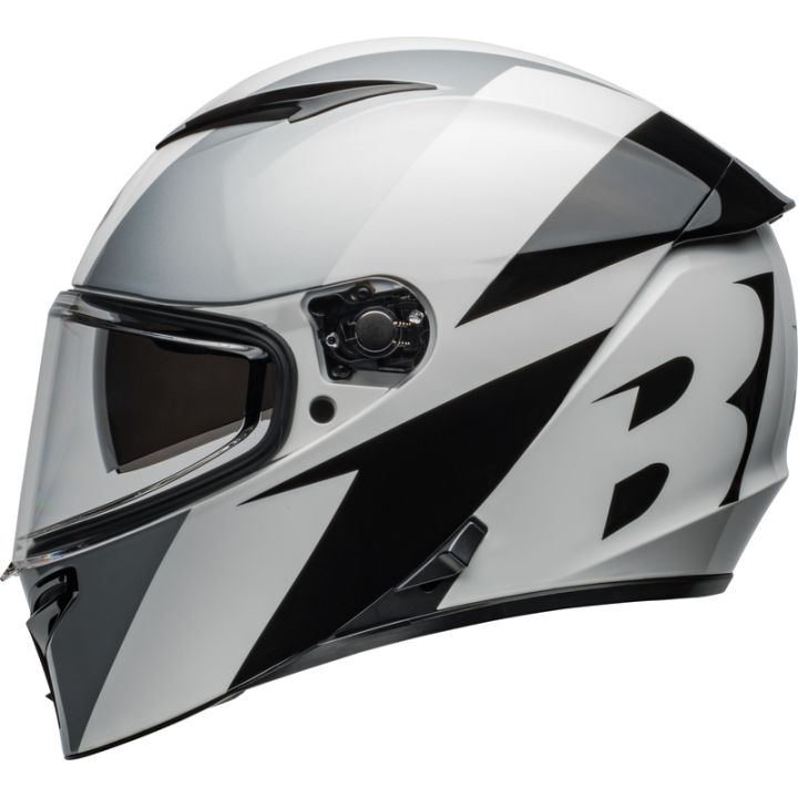 Casque moto Bell Lithium SHEAR - Argent Blanc