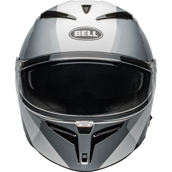 Casque moto Bell Lithium SHEAR - Argent Blanc