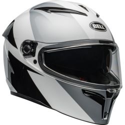 Casque moto Bell Lithium SHEAR - Argent Blanc 2