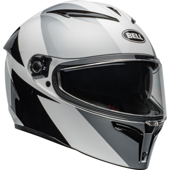 Casque moto Bell Lithium SHEAR - Argent Blanc