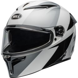 Casque moto Bell Lithium SHEAR - Argent Blanc