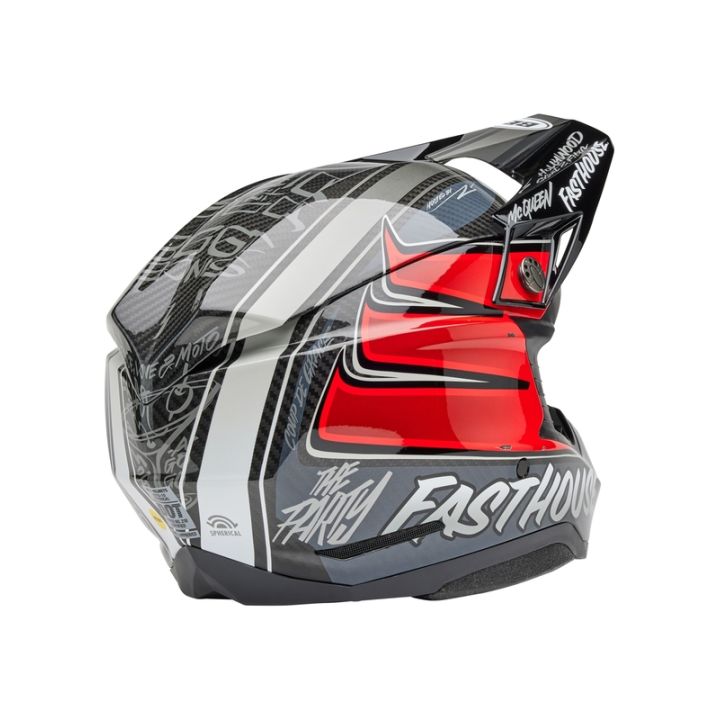 Casque cross Bell MOTO-10 Spherical Édition Limitée Fasthouse Ditd - Gris Rouge