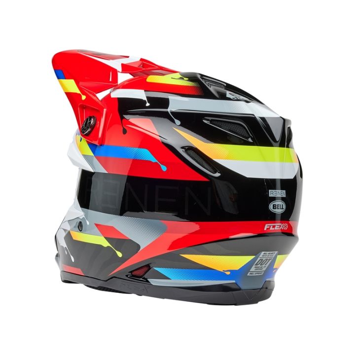 Casque cross Bell MOTO-9S Flex Édition Limitée Renen Nova - Noir Rouge