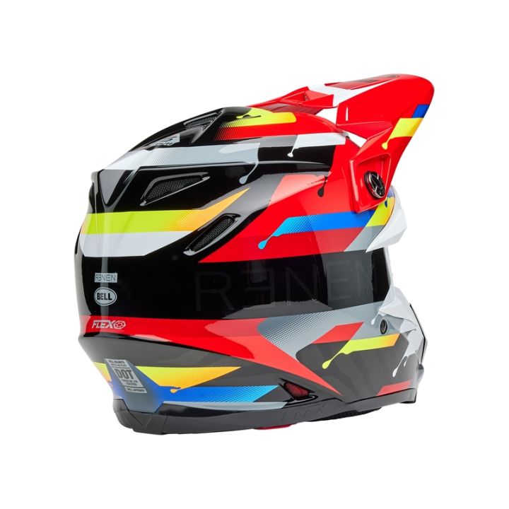 Casque cross Bell MOTO-9S Flex Édition Limitée Renen Nova - Noir Rouge