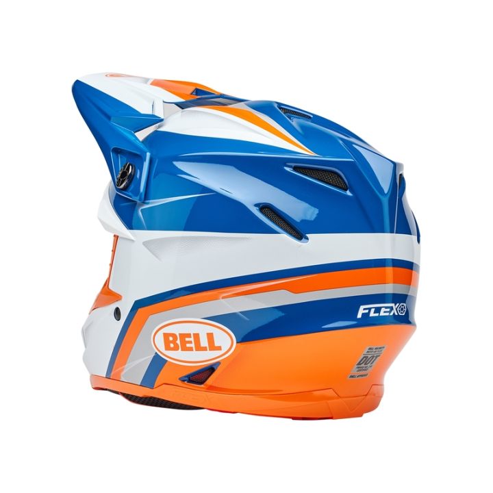 Casque cross Bell MOTO-9S Flex Merchant - Orange Bleu