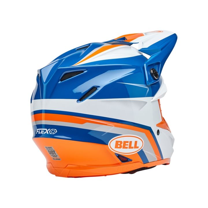 Casque cross Bell MOTO-9S Flex Merchant - Orange Bleu