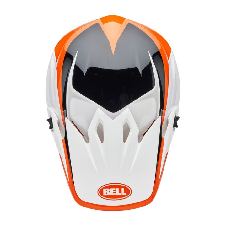 Casque cross Bell MX-9 MIPS RIFT - Orange Blanc