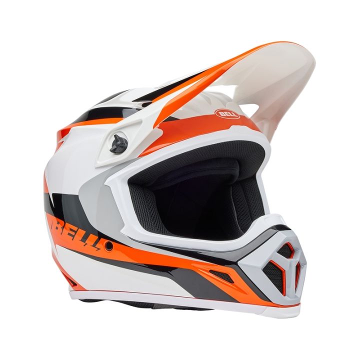 Casque cross Bell MX-9 MIPS RIFT - Orange Blanc