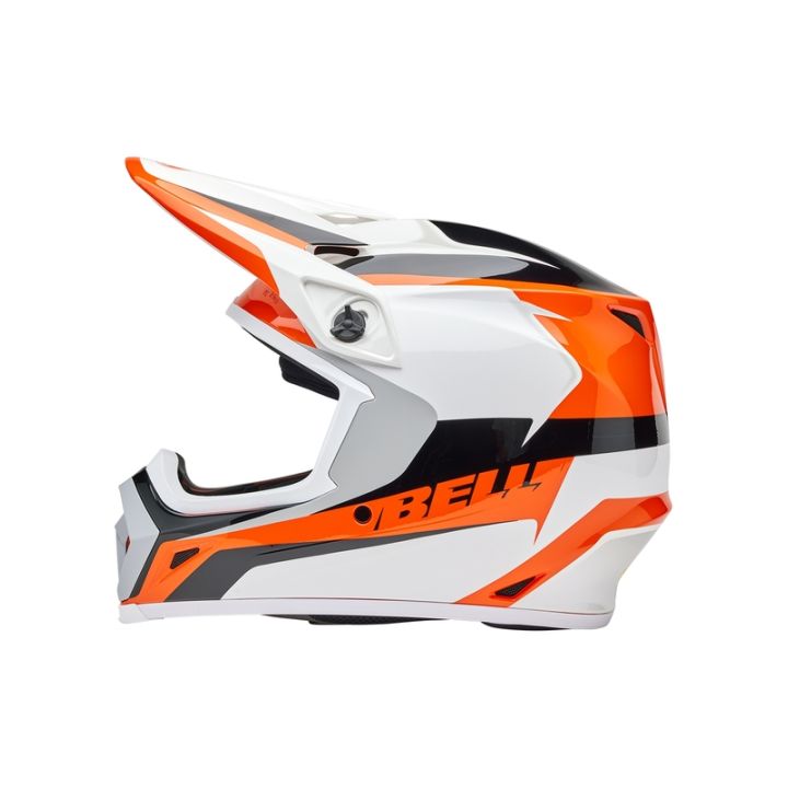 Casque cross Bell MX-9 MIPS RIFT - Orange Blanc