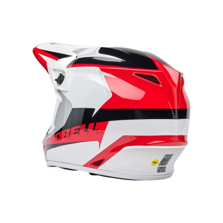 Casque cross Bell MX-9 MIPS RIFT - Rouge Blanc