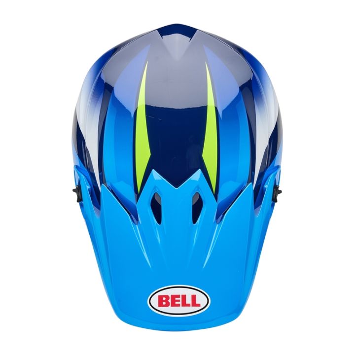 Casque cross Bell MX-9 MIPS Jackal - Bleu Jaune Fluo