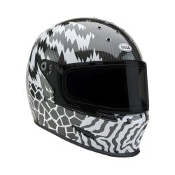 Casque moto Bell Eliminator Carbon Édition Limitée Death Spray - Noir Blanc 2