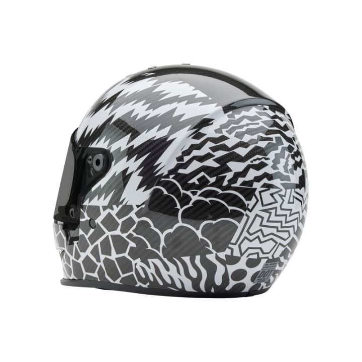Casque moto Bell Eliminator Carbon Édition Limitée Death Spray - Noir Blanc