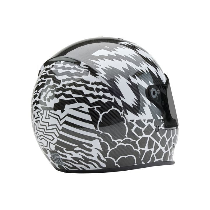 Casque moto Bell Eliminator Carbon Édition Limitée Death Spray - Noir Blanc