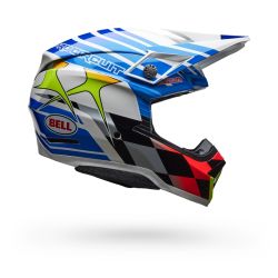 Casque cross Bell moto -10 Spherical Pro Circuit 2025 - Bleu Blanc 2