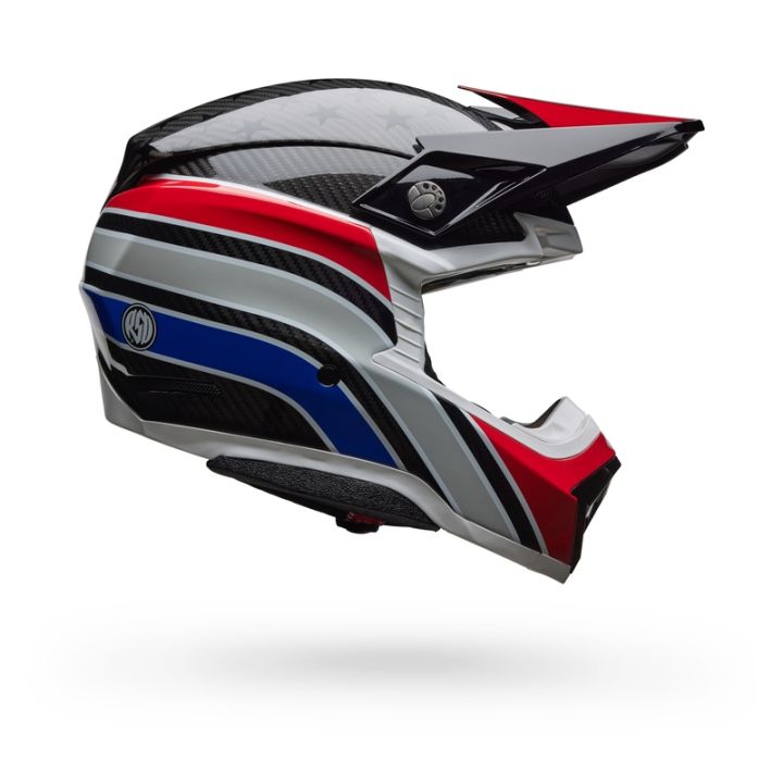 Casque cross Bell moto -10 Spherical Old Glory - Rouge Bleu