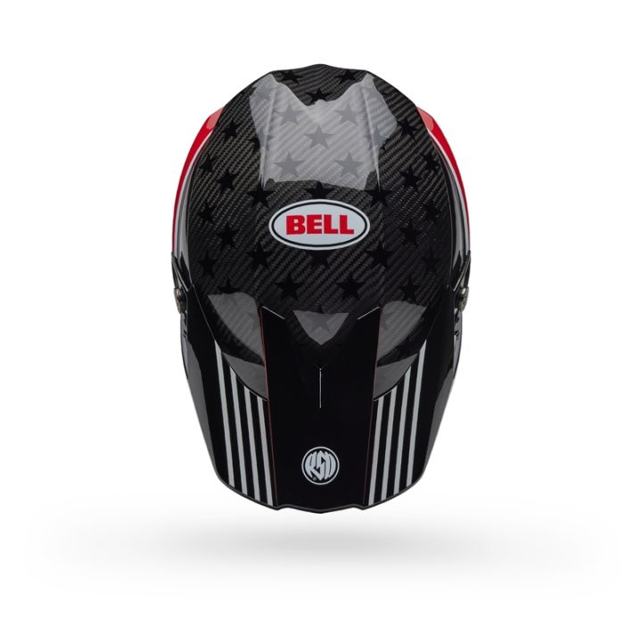 Casque cross Bell moto -10 Spherical Old Glory - Rouge Bleu
