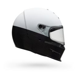 Casque moto Bell Eliminator Carbon Diverge - Blanc Noir 2