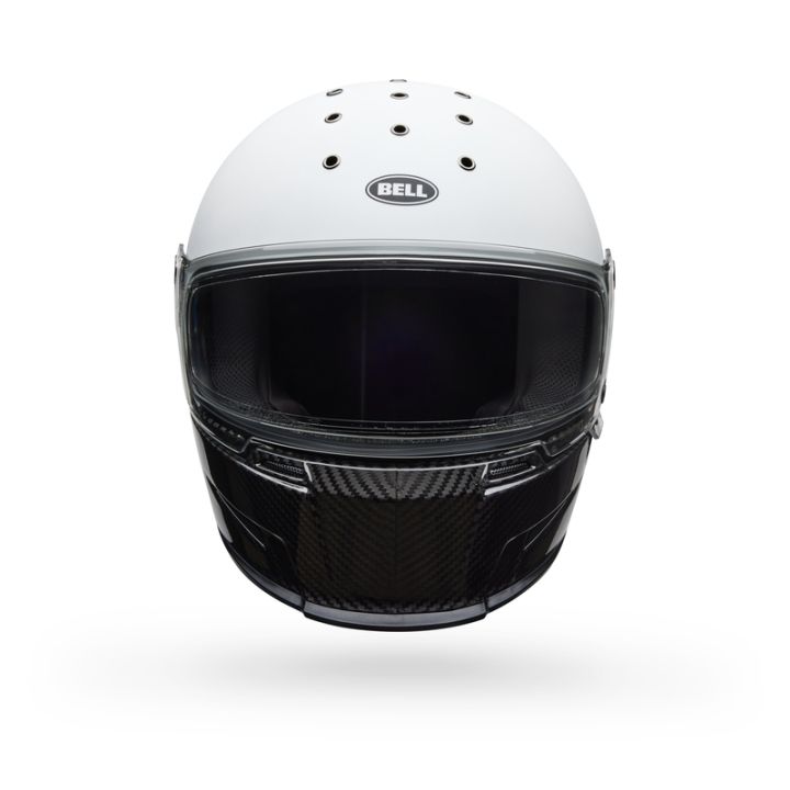Casque moto Bell Eliminator Carbon Diverge - Blanc Noir