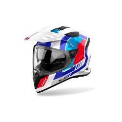 Casque moto adventure Airoh 2026 Bandit Horn - Blanc