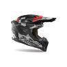 Casque moto cross AirohAviator 3 Burnout - Noir Gris Rouge