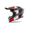 Casque moto cross AirohAviator 3 Monarch - Gris Rouge Blanc