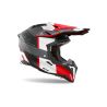 Casque moto cross AirohAviator 3 Monarch - Gris Rouge Blanc