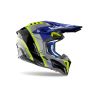 Casque moto cross AirohAviator 3 Monarch - Bleu Jaune