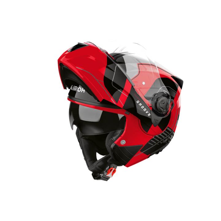 Casque moto modulable AirohSpecktre Groove - Rouge