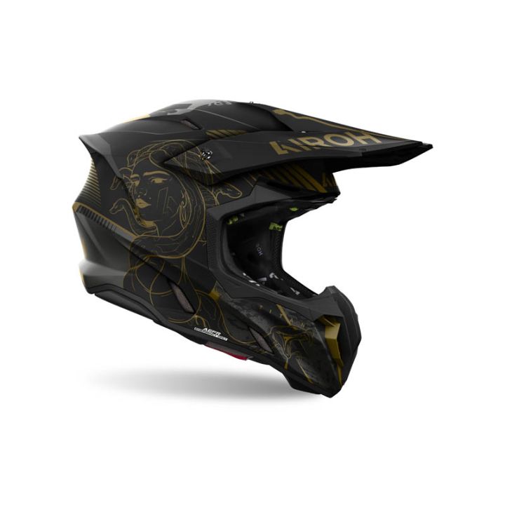 Casque moto cross AirohTwist 3 Titan - Noir Or
