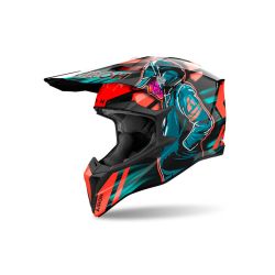 Casque moto cross AirohWraaap Cyber - Orange