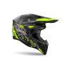 Casque moto cross AirohWraaap Darkness - Noir Jaune
