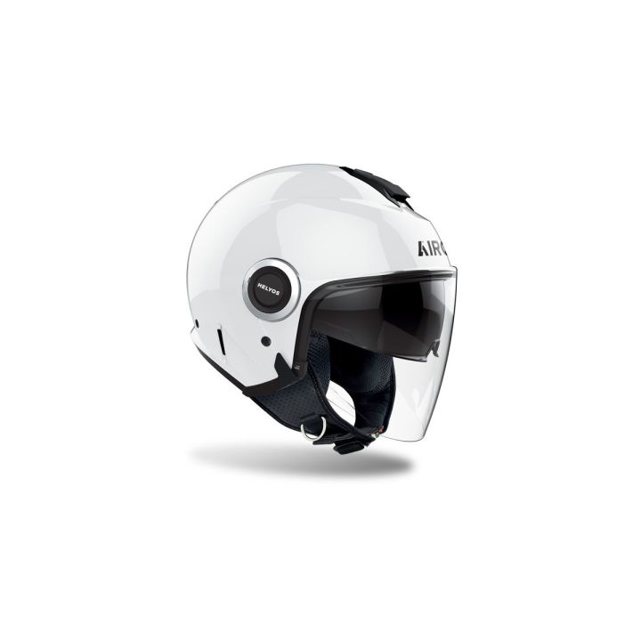 Casque moto jet AirohHelyos Color - Blanc