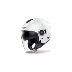 Casque moto jet AirohHelyos Color - Blanc