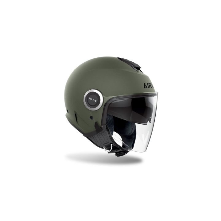 Casque moto jet AirohHelyos Color - Vert
