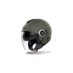 Casque moto jet AirohHelyos Color - Vert